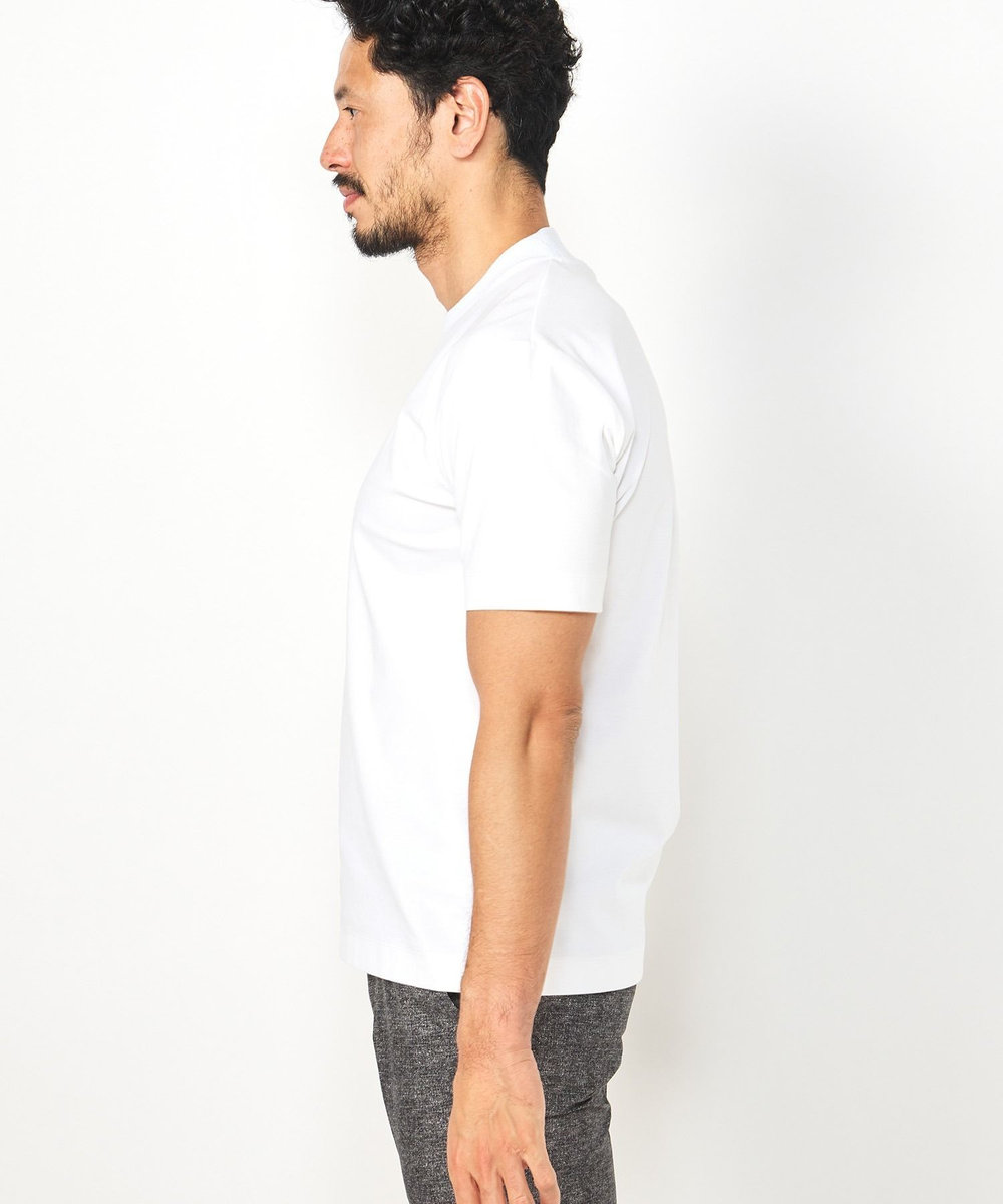 MEN'S BIGI 【ACTIVE TAILOR】シルケットスムースクルーネックTシャツ ホワイト