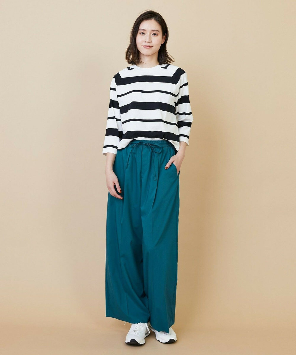L'EQUIPE raspail × L'EQUIPE 別注クロップド丈ボーダーカットソー ブラック