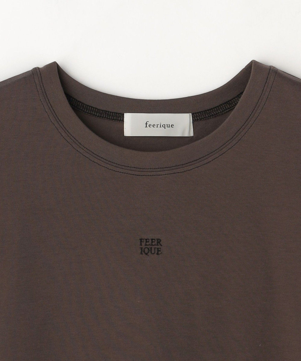 feerique Lサイズ（大きいサイズ） 【大きいサイズ】feerique 37.5天竺ロゴプルオーバー ブラウン