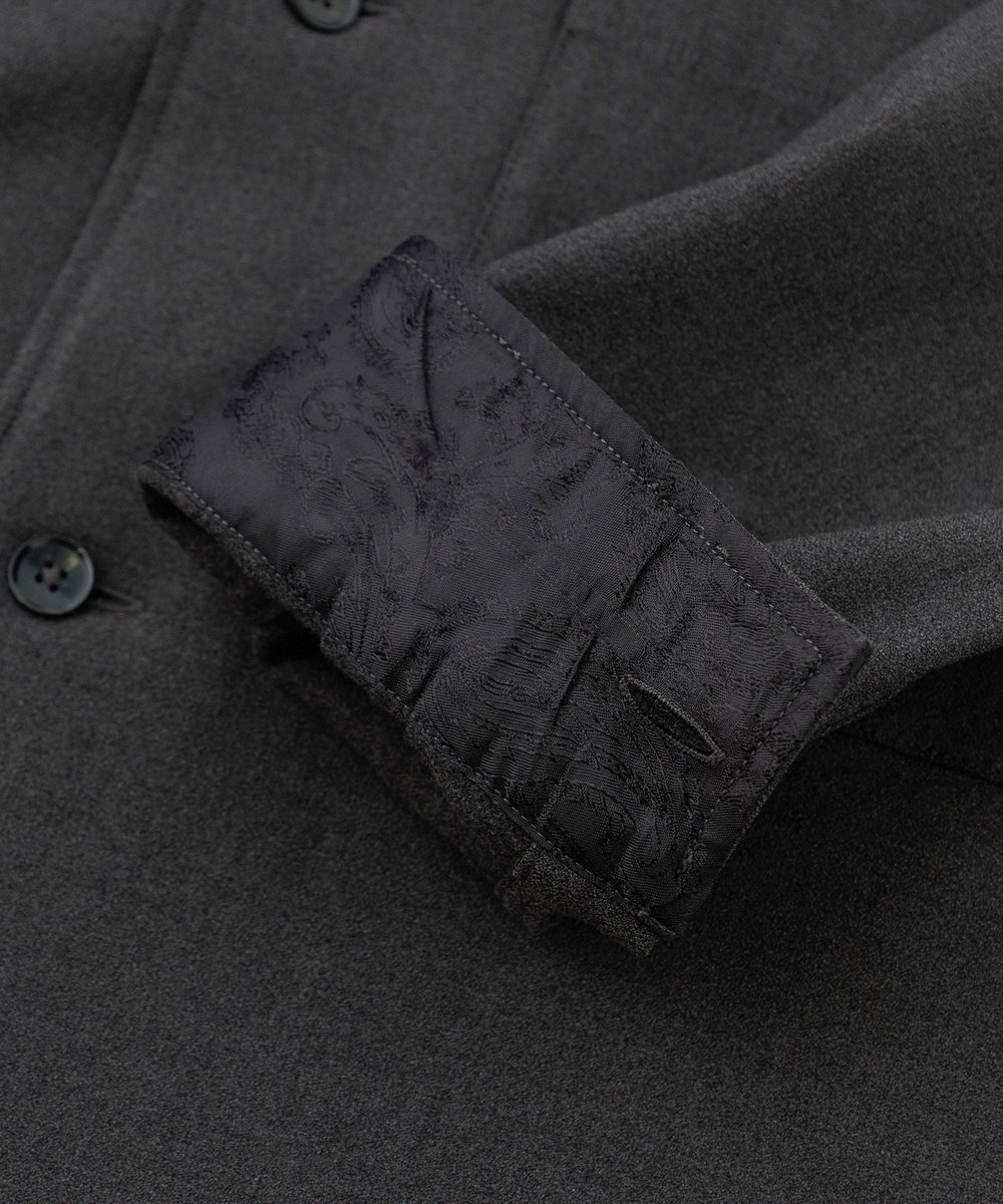 MEN'S BIGI PRES WARM アムンゼンシャツブルゾン［360度ストレッチ/吸湿発熱/保温性］ チャコールグレー