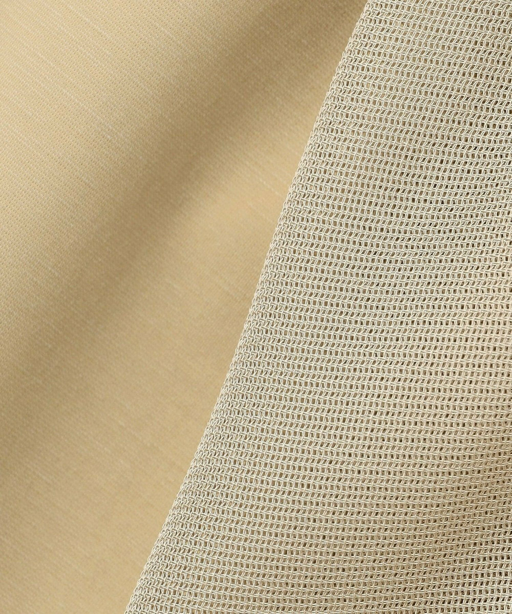feerique feerique メッシュ×ジャージドッキングブラウス ベージュ
