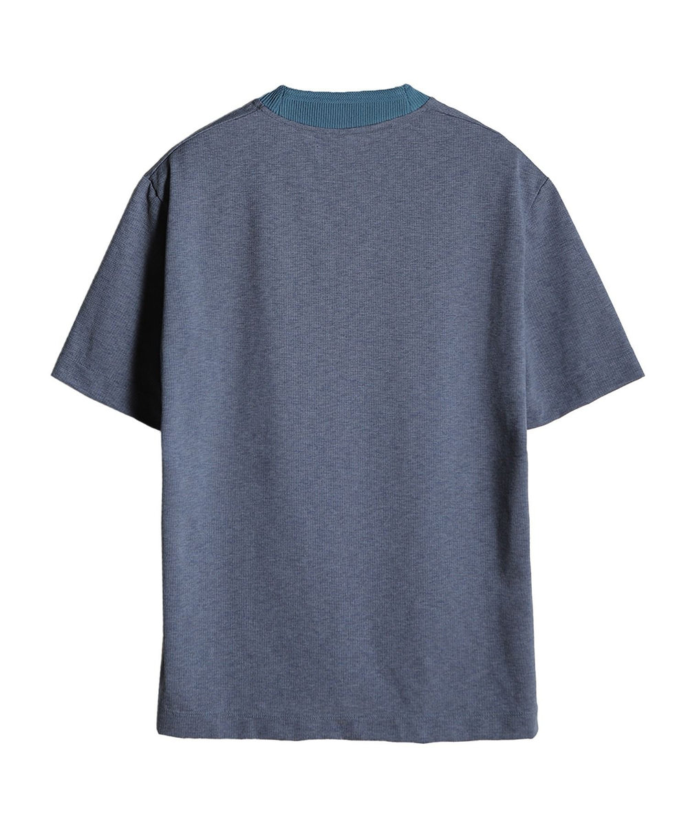 MEN'S BIGI 【WEB限定】ドットメッシュジャージTシャツ＜吸水速乾/通気性＞ ブルー
