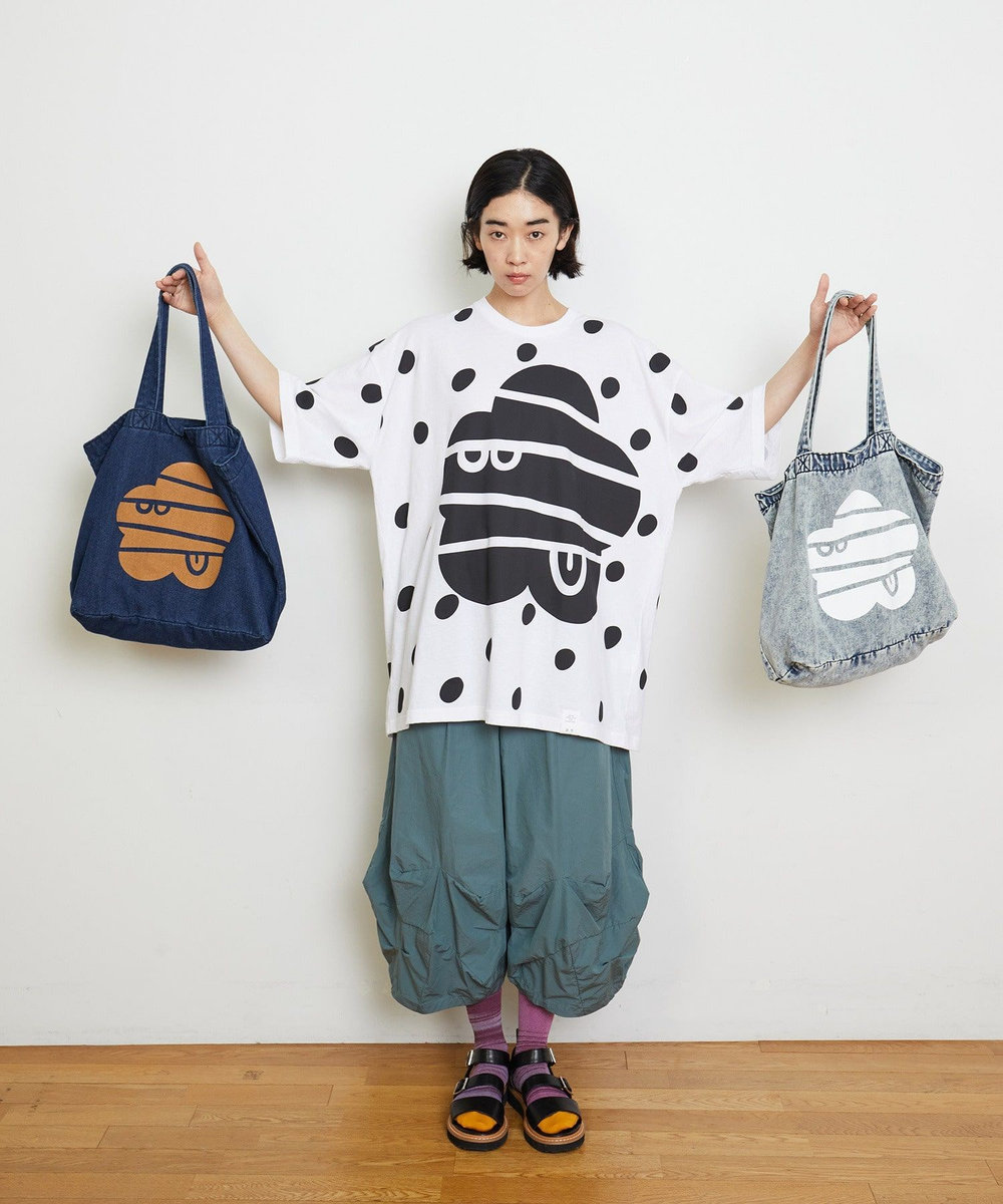 FRAPBOIS マークデニムBAG インディゴブルー