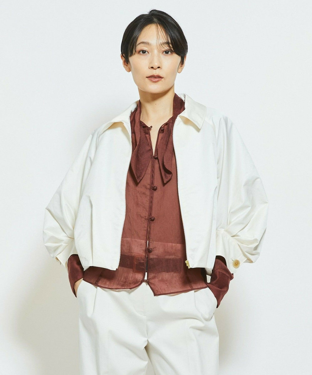 MOGA Collection MOGA Collection ECO NAT TWILLショートブルゾン オフホワイト