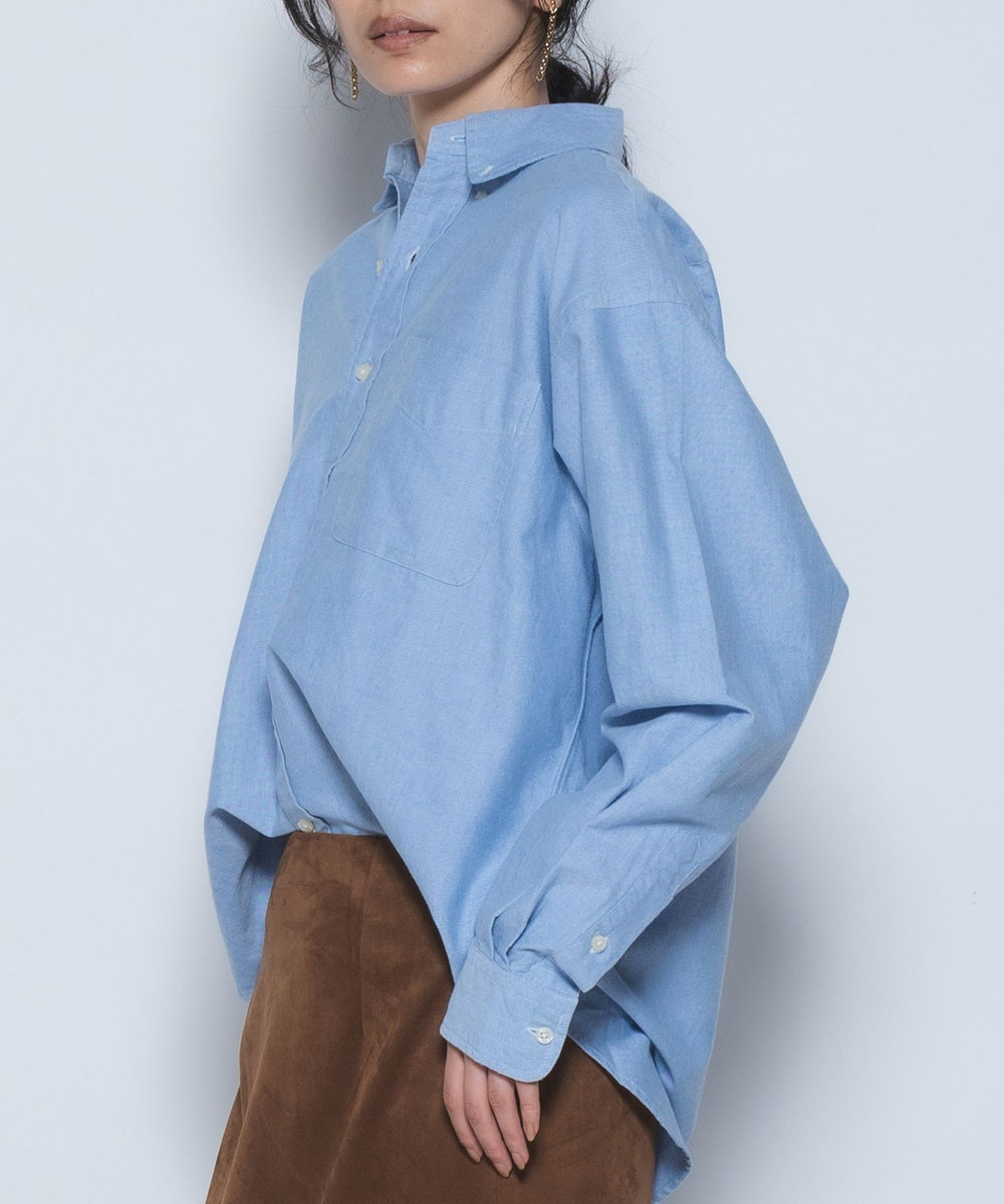 1er Arrondissement ＜POLO RALPH LAUREN/ポロ ラルフ ローレン＞ビッグフィットボタンダウンシャツ ブルー