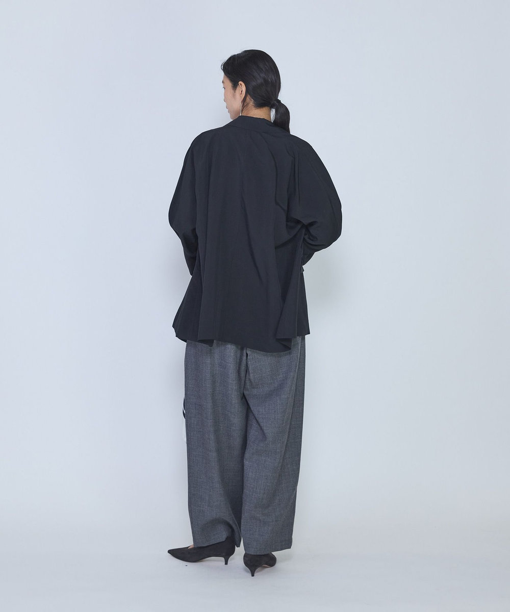 1er Arrondissement ソフトドレープジャケット ブラック