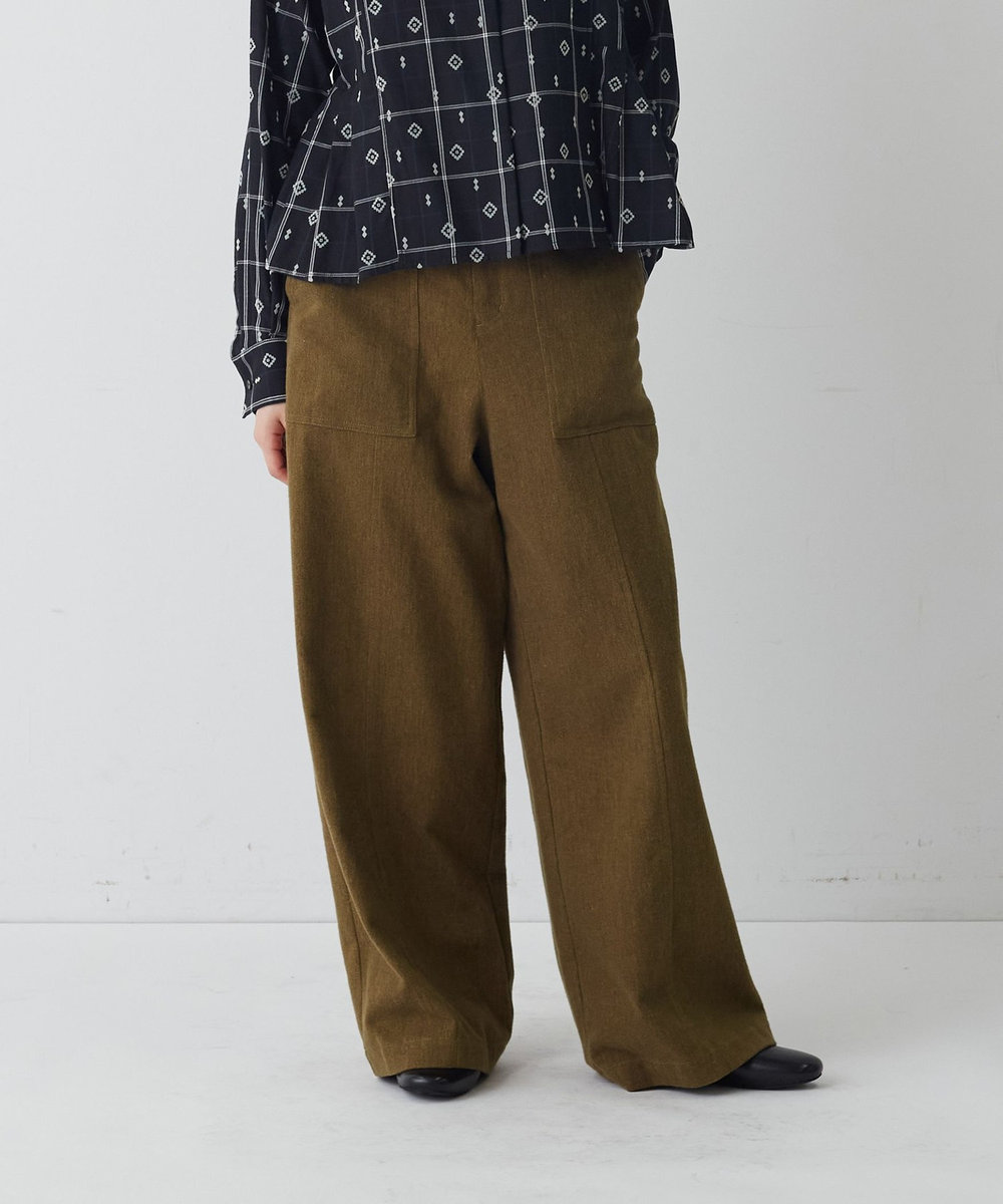 congés payés ADIEU TRISTESSE ワークワイドパンツ カーキ