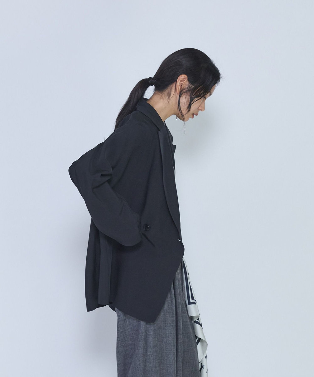 1er Arrondissement ソフトドレープジャケット ブラック