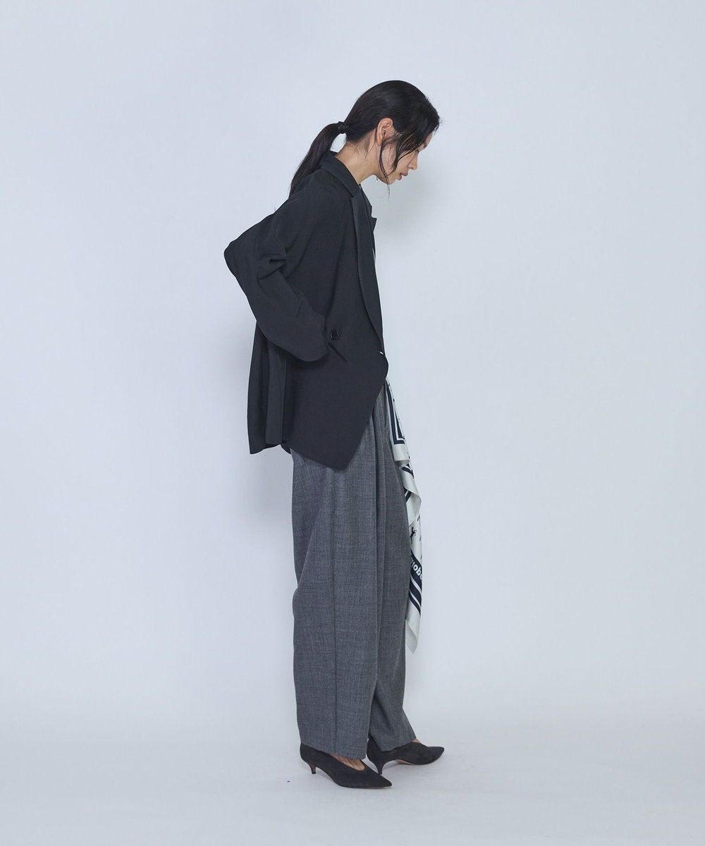 1er Arrondissement ソフトドレープジャケット ブラック