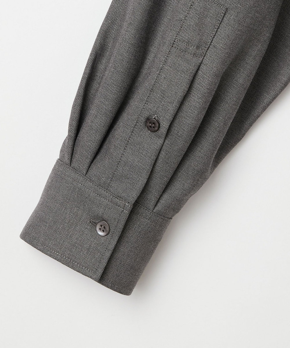 1er Arrondissement ミックスウールシャツ グレー
