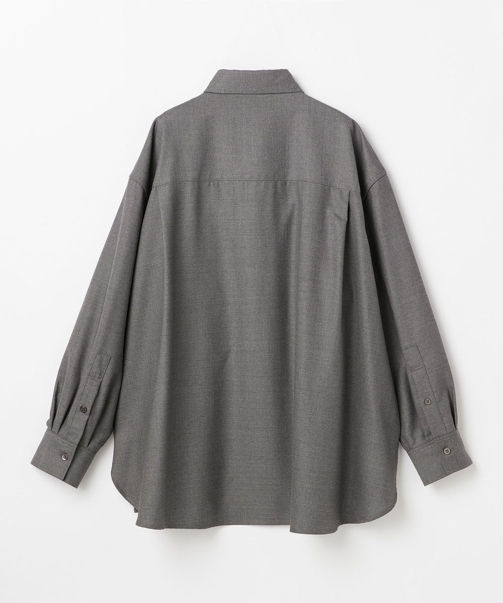 1er Arrondissement ミックスウールシャツ グレー
