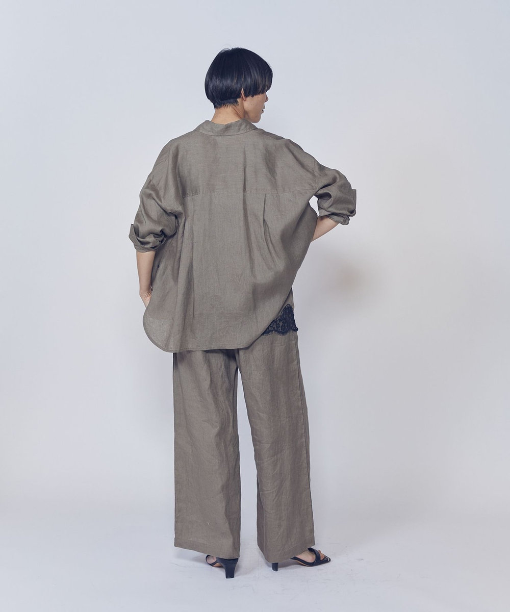 1er Arrondissement ウォッシュリネンイージーパンツ ベージュ