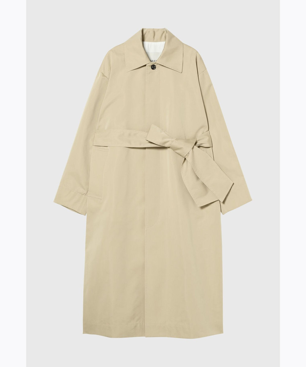 DÉPAREILLÉ COTTON SILK BELTED COAT / コットンシルクベルテッドコート ベージュ