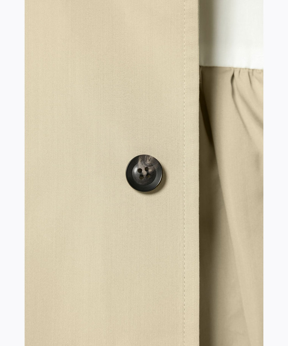 DÉPAREILLÉ COTTON SILK BELTED COAT / コットンシルクベルテッドコート ベージュ