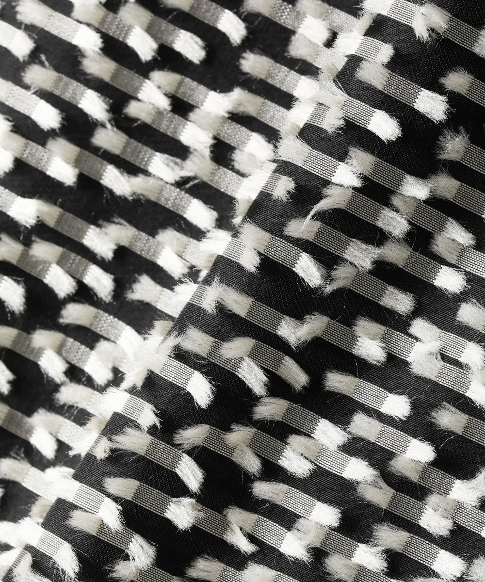 DÉPAREILLÉ TAPE CUT JACQUARD SKIRT / テープカットジャガードスカート ブラック