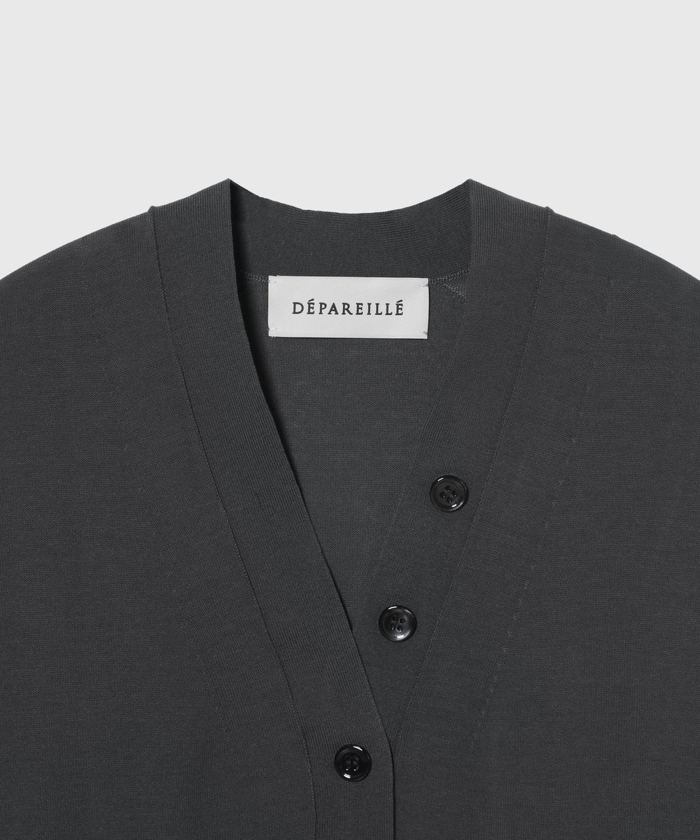 DÉPAREILLÉ ICE COTTON CARDIGAN / アイスコットンカーディガン チャコールグレー