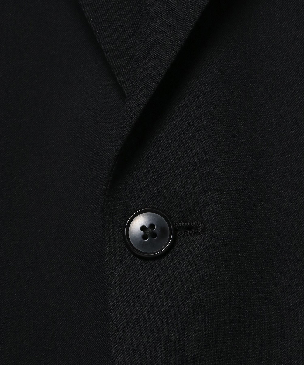 MEN'S BIGI 【スリーピース対応】サージ綾ブラック無地スーツセットアップ ブラック