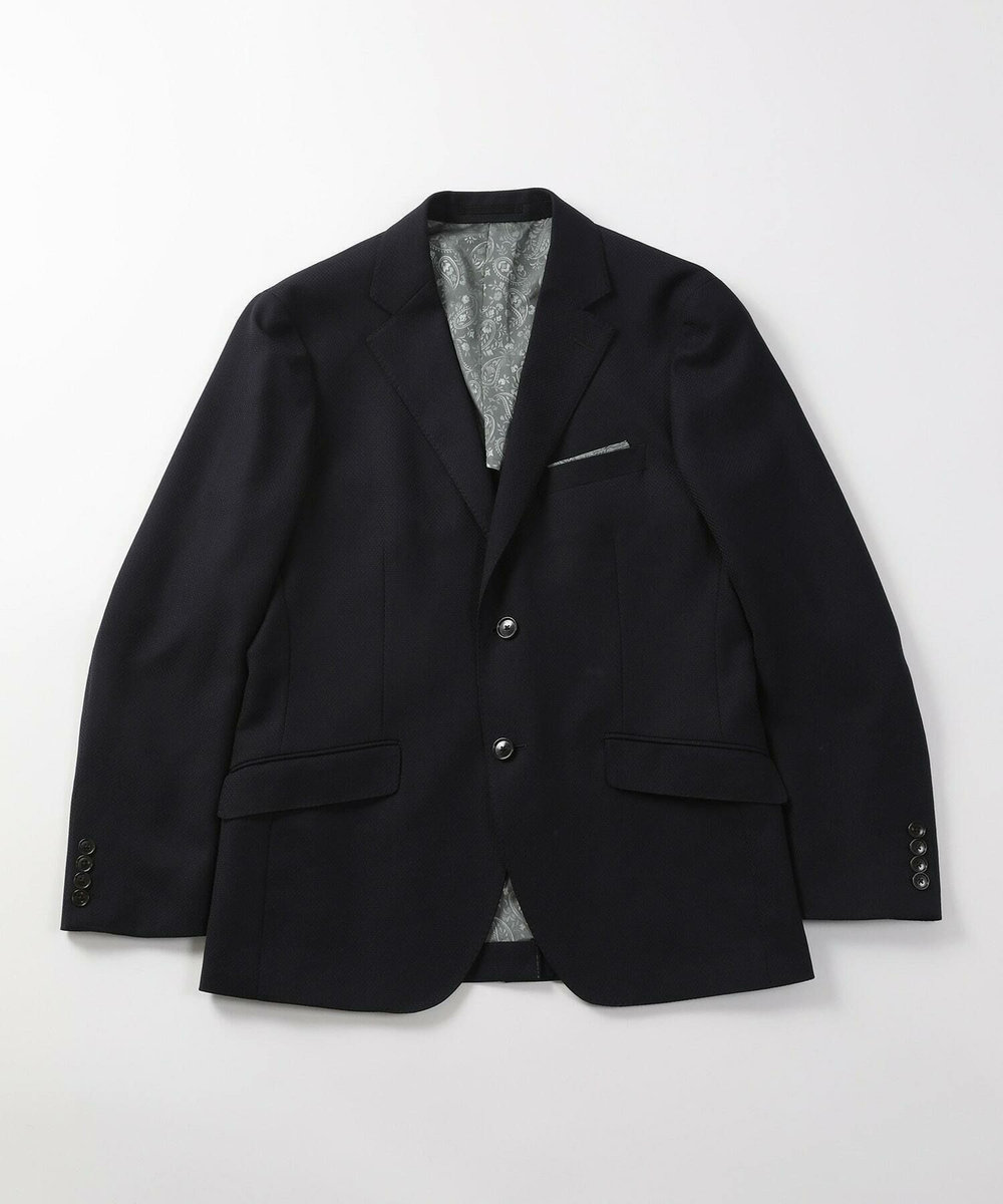 MEN'S BIGI ミックスヤーン/ホップサックテーラードジャケット ダークネイビー
