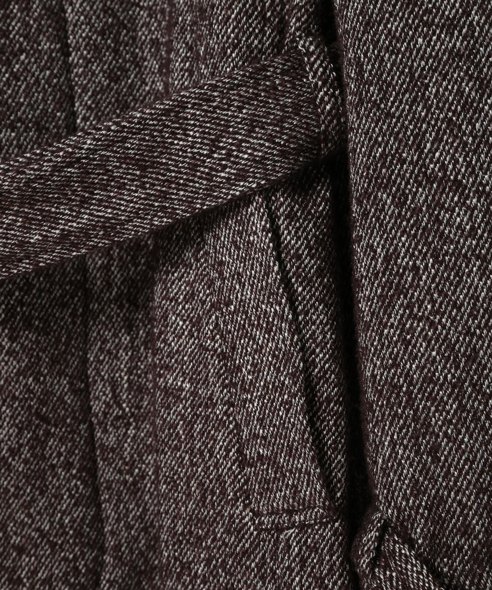 MEN'S BIGI トライスピンループツイードトレンチコート ボルドー