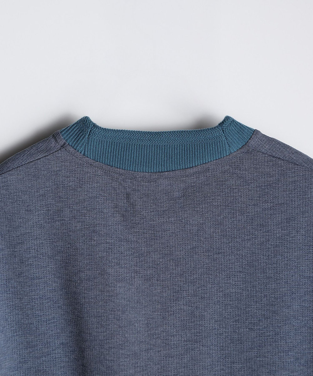 MEN'S BIGI 【WEB限定】ドットメッシュジャージTシャツ＜吸水速乾/通気性＞ ブルー