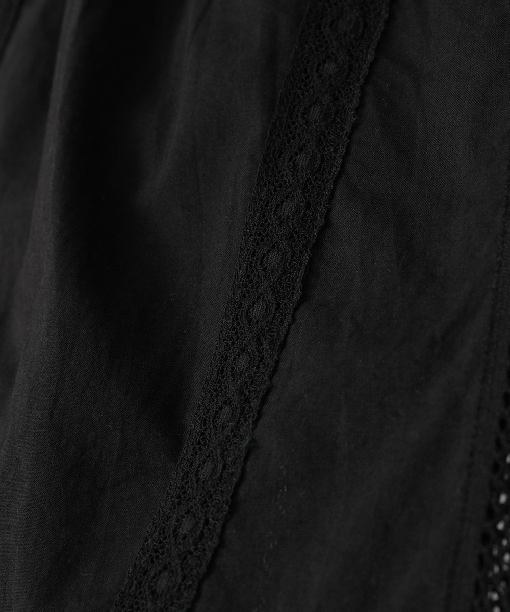 1er Arrondissement 【WEB限定】＜normment（ノーメント）＞ “MANNY LACE"ノースリーブブラウス ブラック