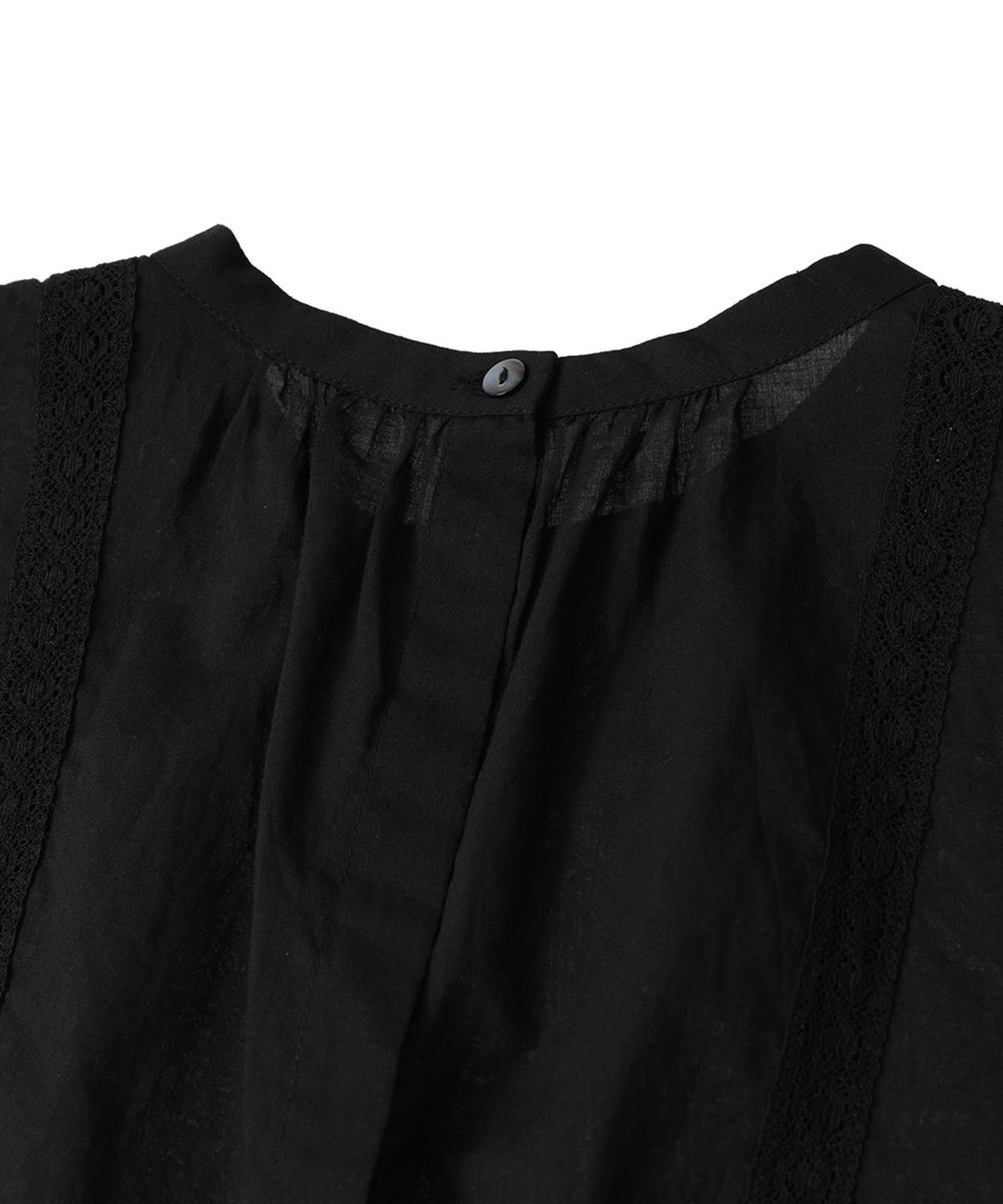 1er Arrondissement 【WEB限定】＜normment（ノーメント）＞ “MANNY LACE"ノースリーブブラウス ブラック