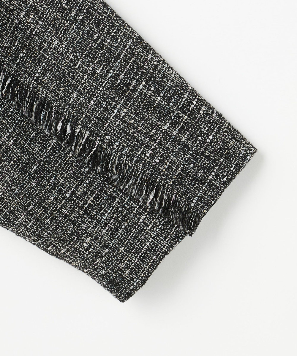 DÉPAREILLÉ LAME TWEED PONCHO JACKET / ラメツィードポンチョジャケット ブラック
