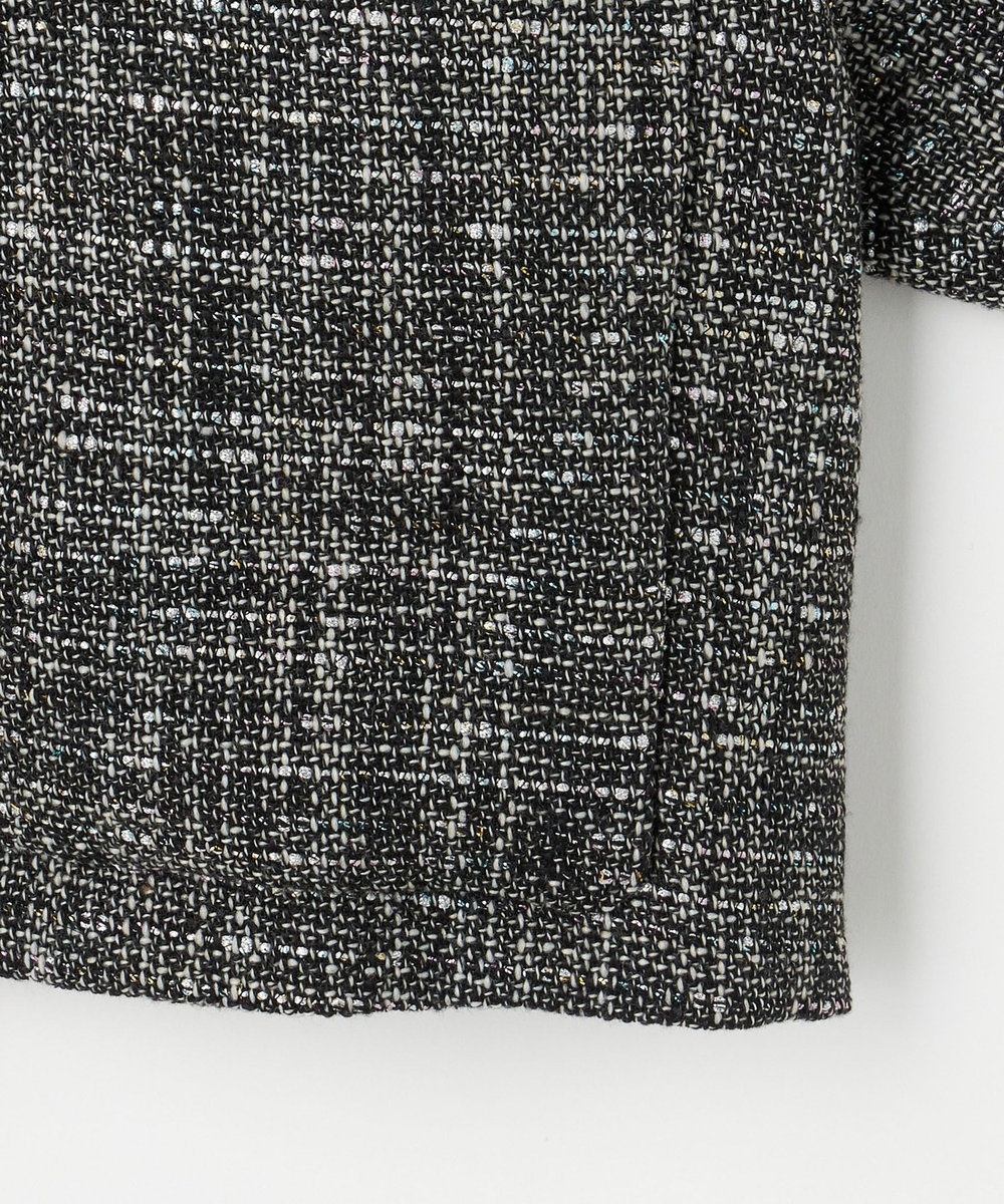 DÉPAREILLÉ LAME TWEED PONCHO JACKET / ラメツィードポンチョジャケット ブラック