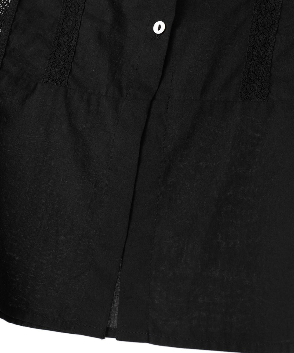 1er Arrondissement 【WEB限定】＜normment（ノーメント）＞ “MANNY LACE"ノースリーブブラウス ブラック