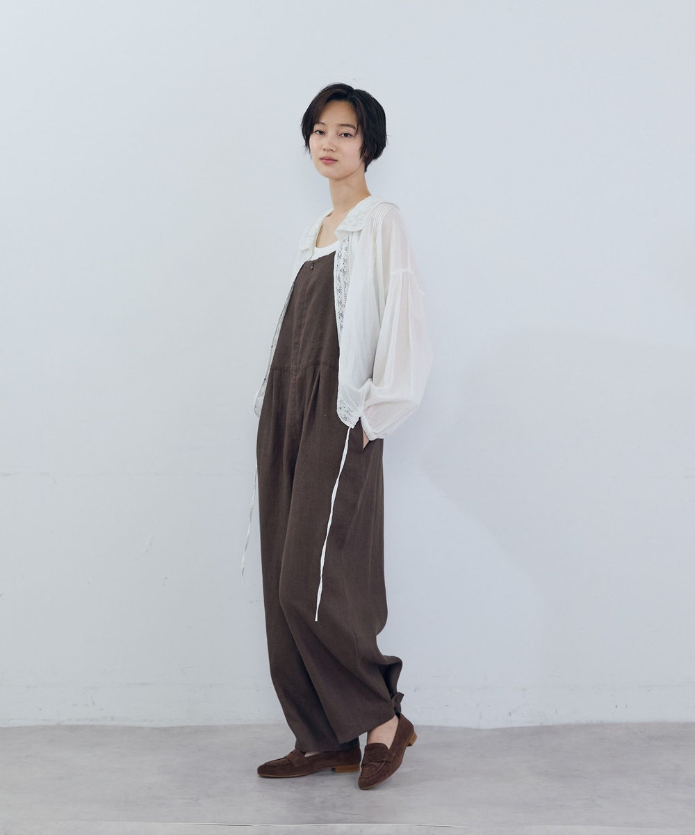 ADIEU TRISTESSE リネンサロペット ブラウン
