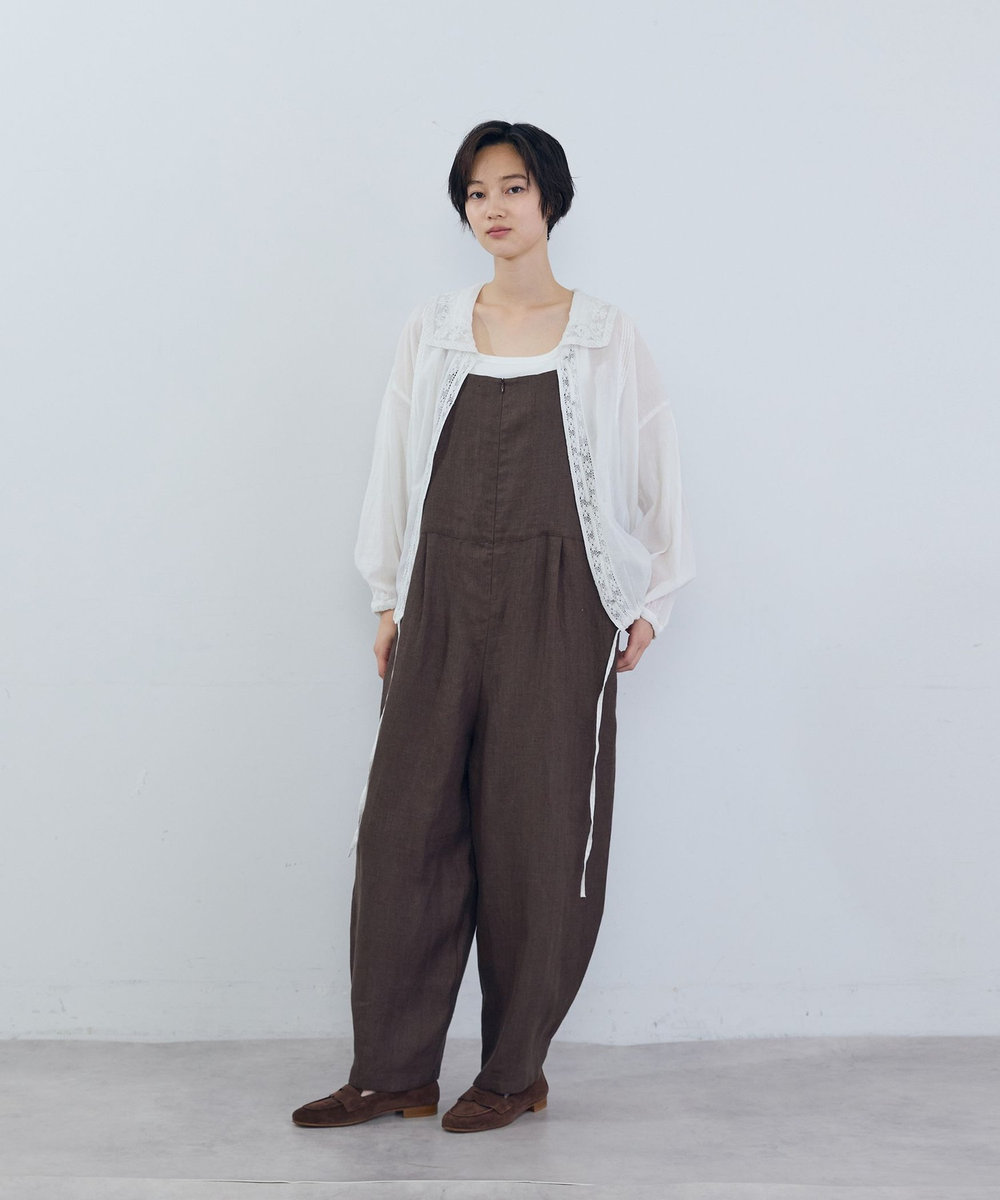 ADIEU TRISTESSE リネンサロペット ブラウン