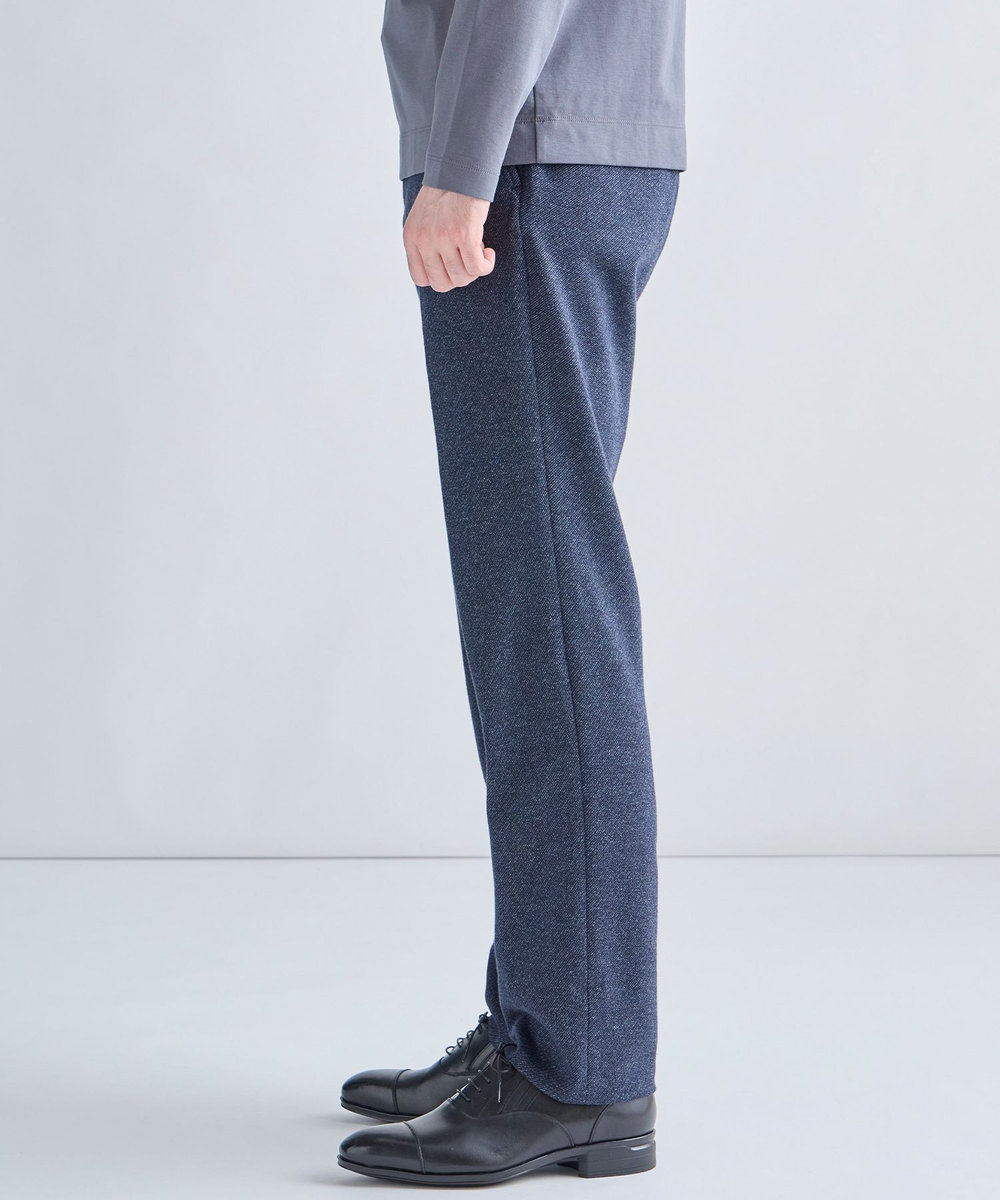 MEN'S BIGI ウール混ツイルジャージスラックス ネイビー