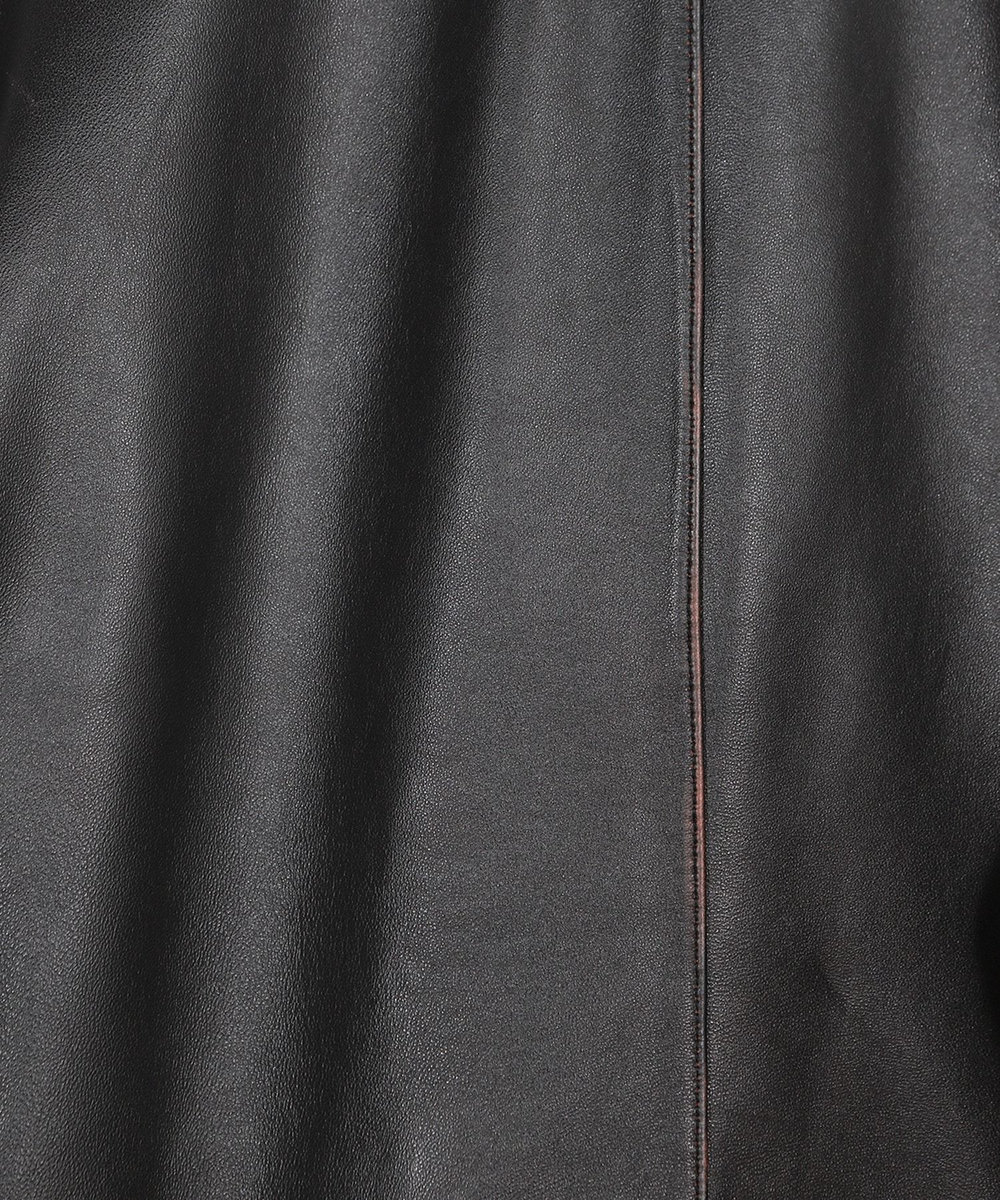 MEN'S BIGI 【50th Anniv . 菊池武夫】AGED SHEEPSKIN LEATHER JACKET ブラウン
