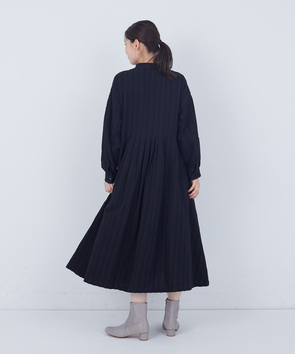 ADIEU TRISTESSE コットンウールファインワンピース ブラック