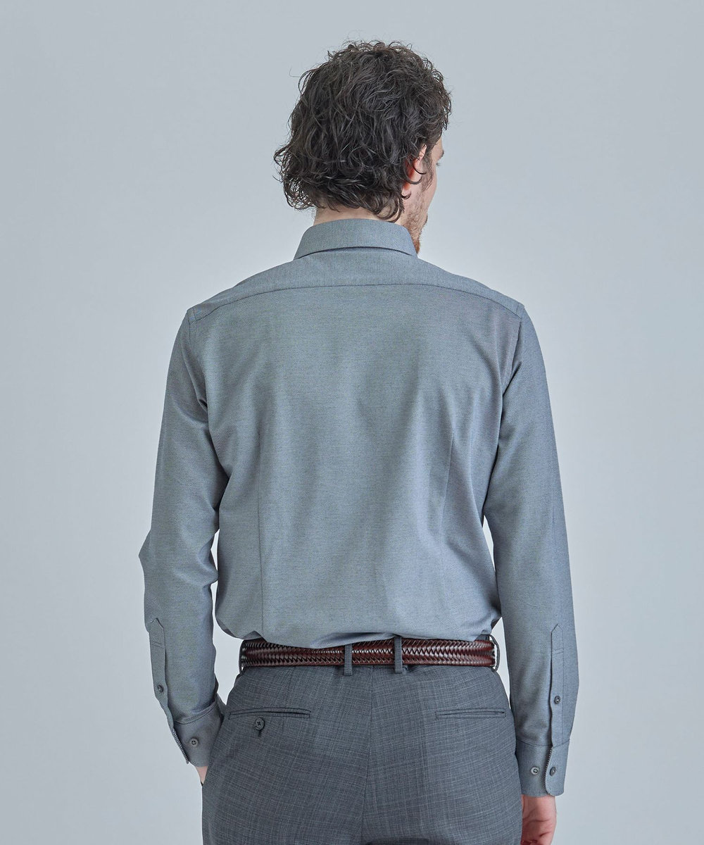 MEN'S BIGI J-CAMICIE ハイゲージジャージドレスシャツ（Albini×RENU）＜ストレッチ＞ ブラック系その他