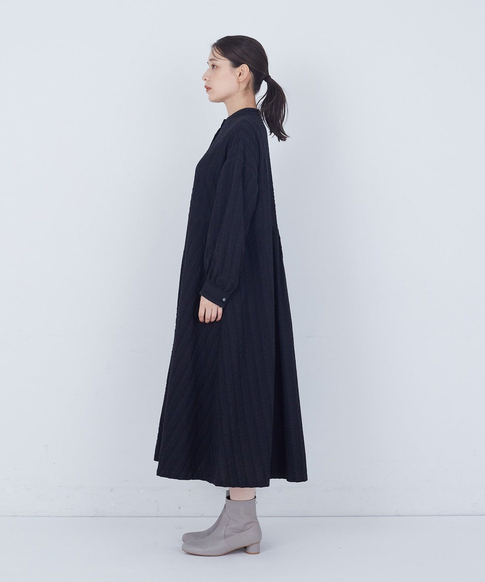 ADIEU TRISTESSE コットンウールファインワンピース ブラック
