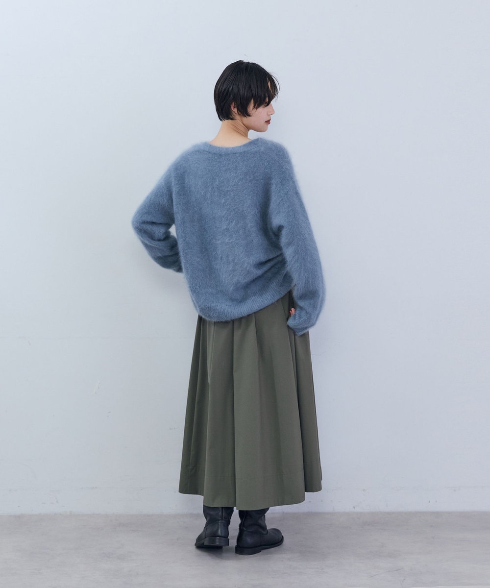 ADIEU TRISTESSE 切り替えギャザースカート カーキ