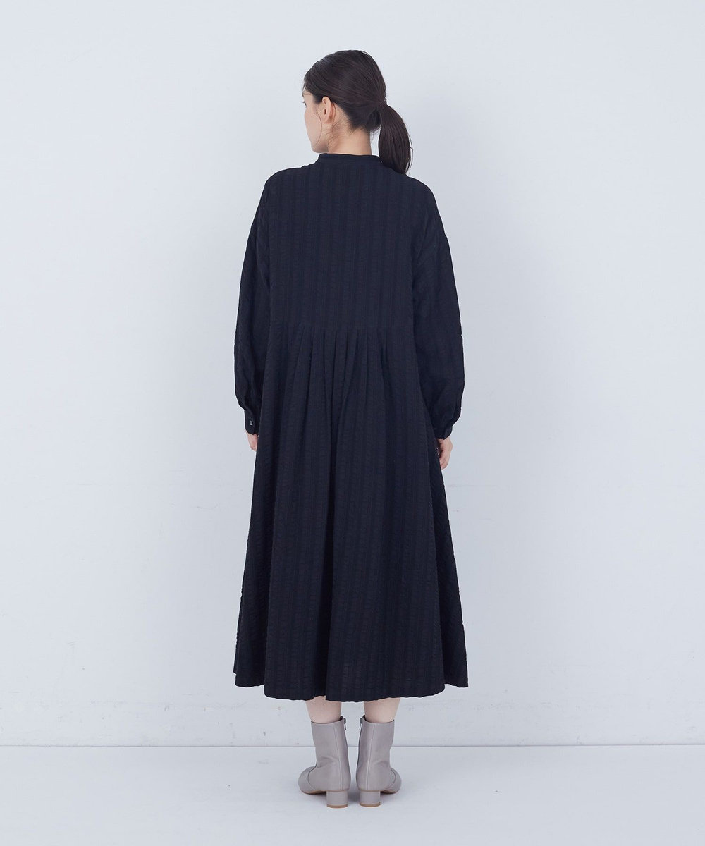 ADIEU TRISTESSE コットンウールファインワンピース ブラック