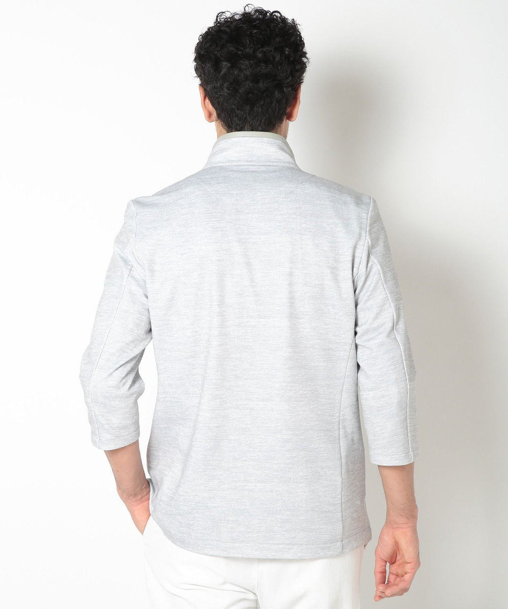 MEN'S BIGI 接触冷感スタンドカラー7分ジャケット グレー