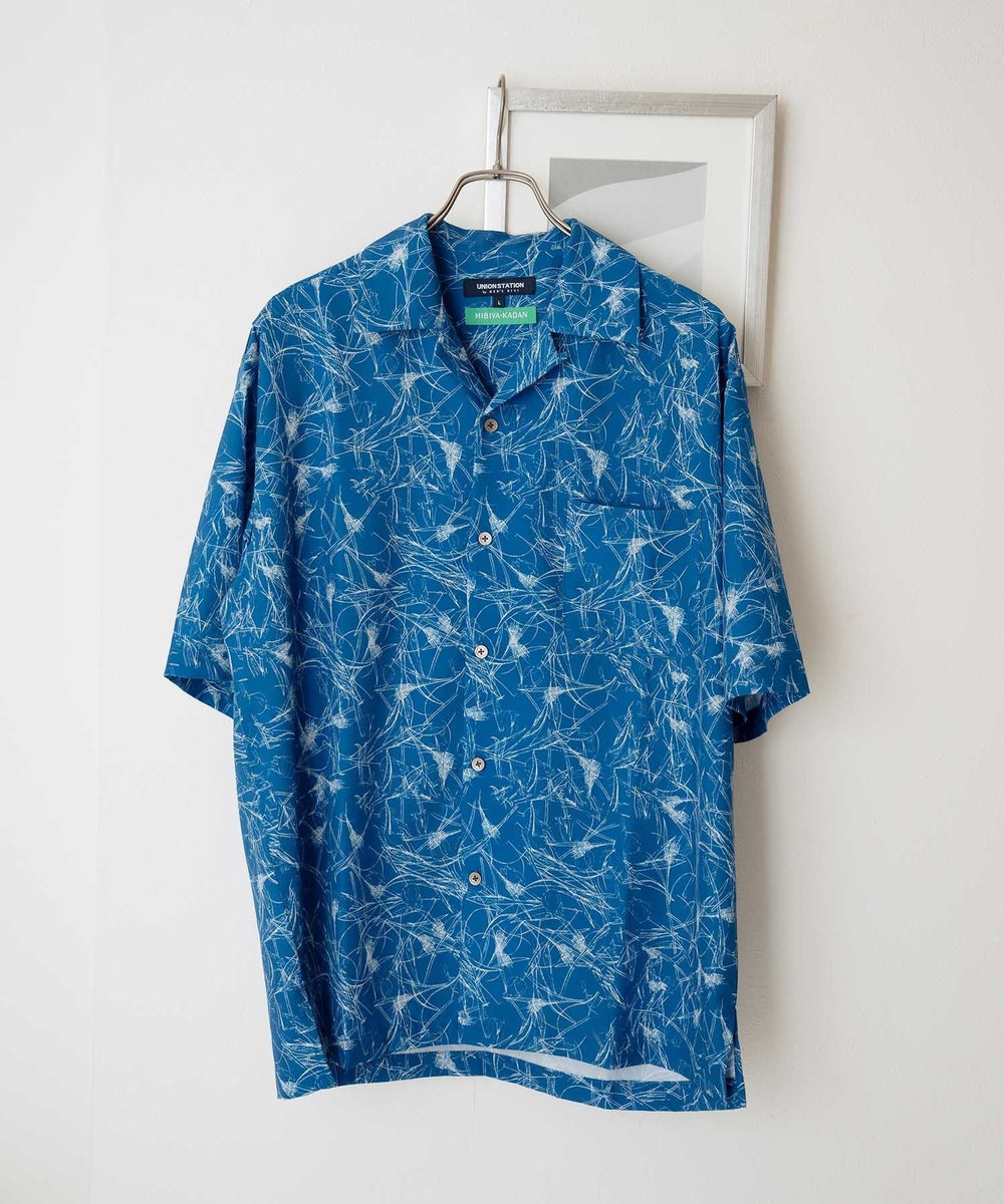 UNION STATION UNION STATION by MEN'S BIGI×HIBIYA-KADAN コラボシャツ ブルー