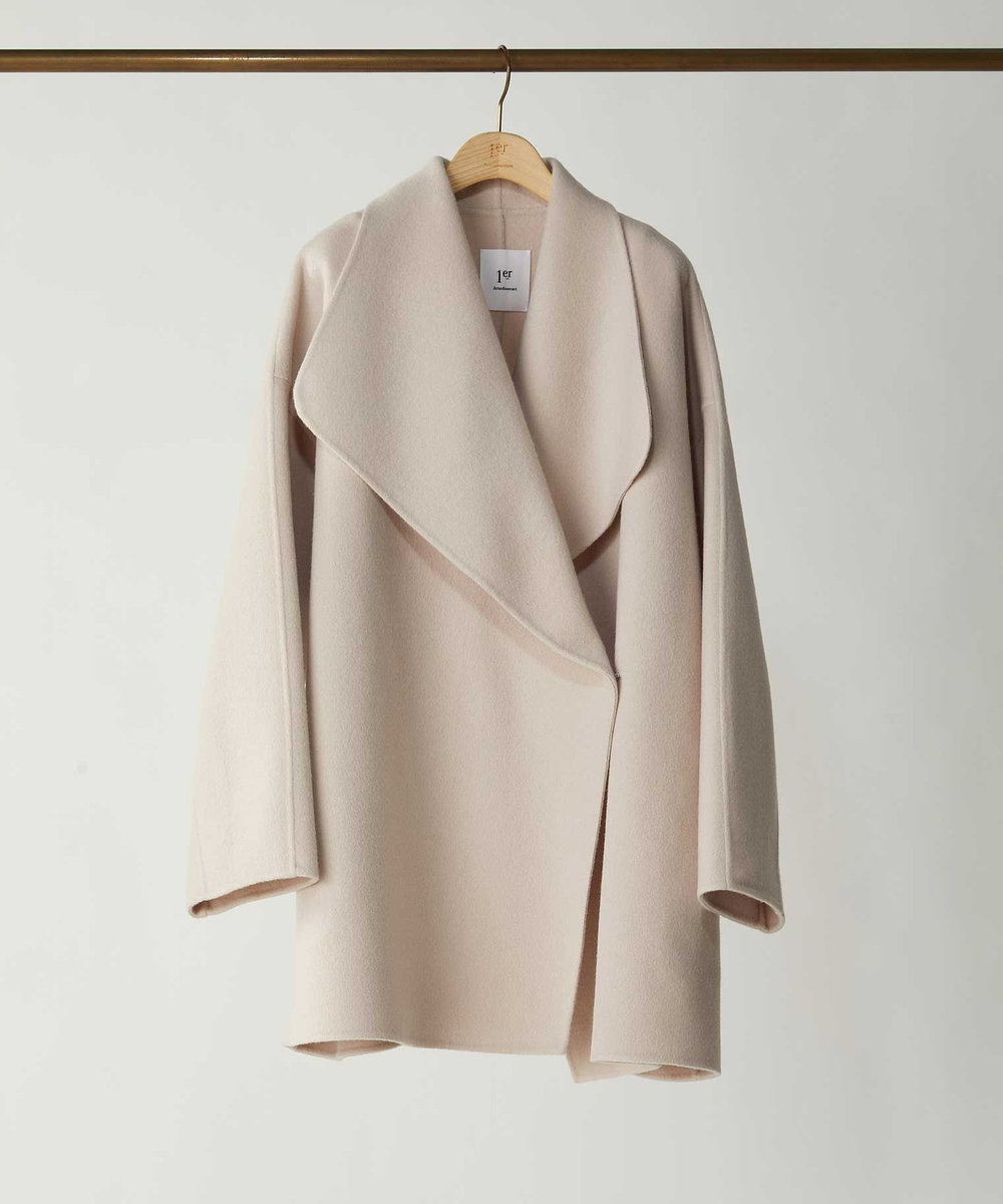 1er Arrondissement ショールコート グレイッシュベージュ
