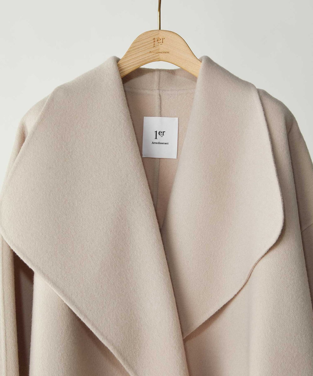 1er Arrondissement ショールコート グレイッシュベージュ