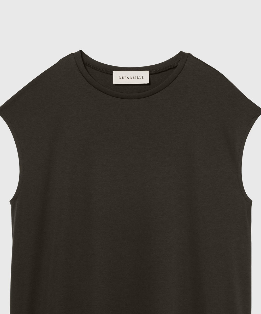 DÉPAREILLÉ COTTON JERSEY DRESS / コットンジャージードレス ブラウン