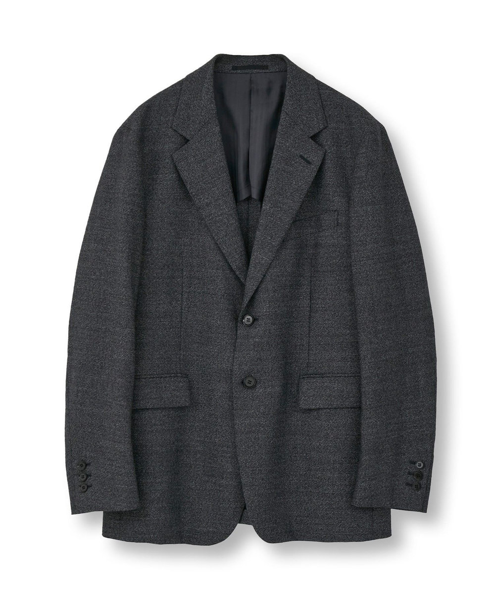 MEN'S BIGI メランジウール テーラードジャケット グレー