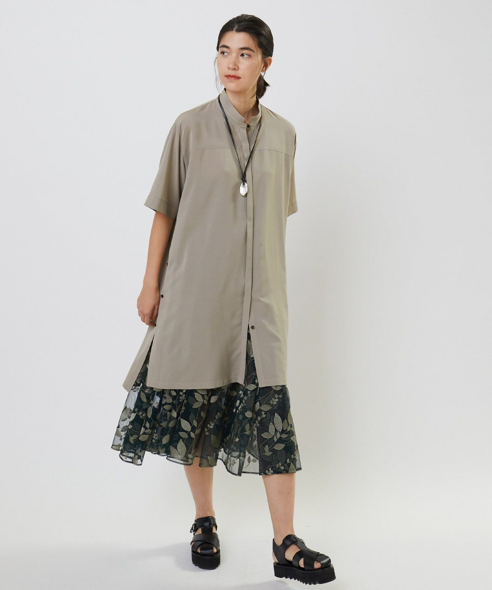 L'EQUIPE 【YOSHIKO KRIS-WEBB×L’EQUIPE】レイヤードレーススカート カーキ