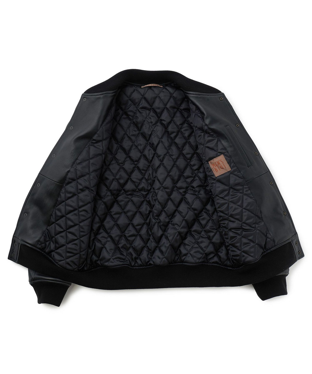 MEN'S BIGI 1983 MODEL STADIUM JUMPER ALL LEATHER VERSION ブラック
