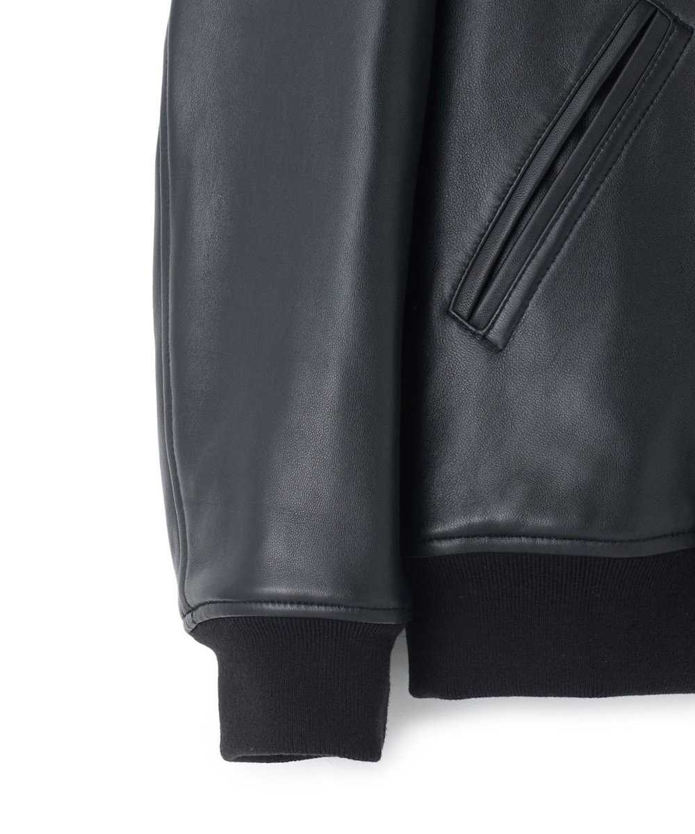 MEN'S BIGI 1983 MODEL STADIUM JUMPER ALL LEATHER VERSION ブラック