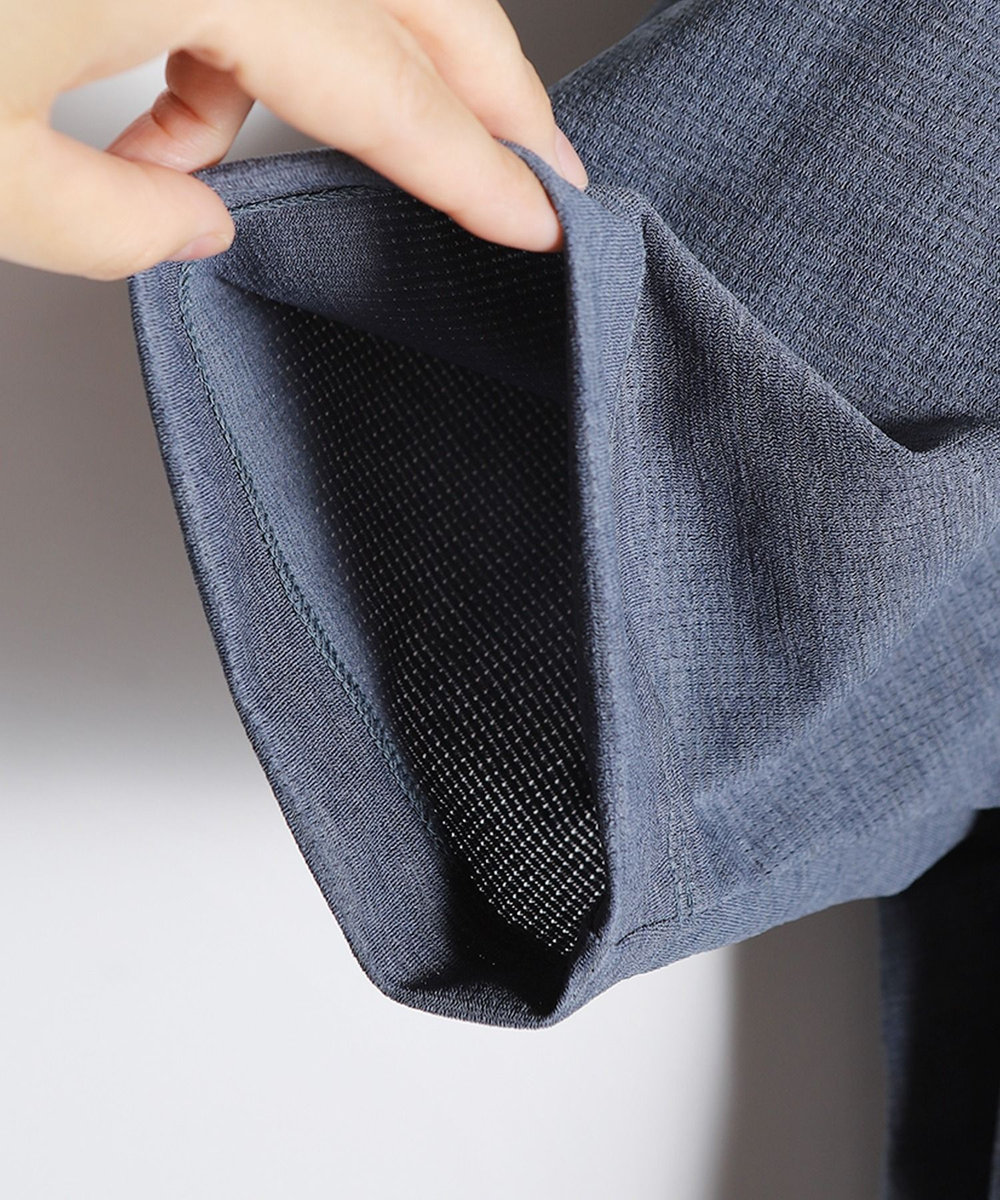 MEN'S BIGI 【WEB限定】ドットメッシュジャージTシャツ＜吸水速乾/通気性＞ ブルー