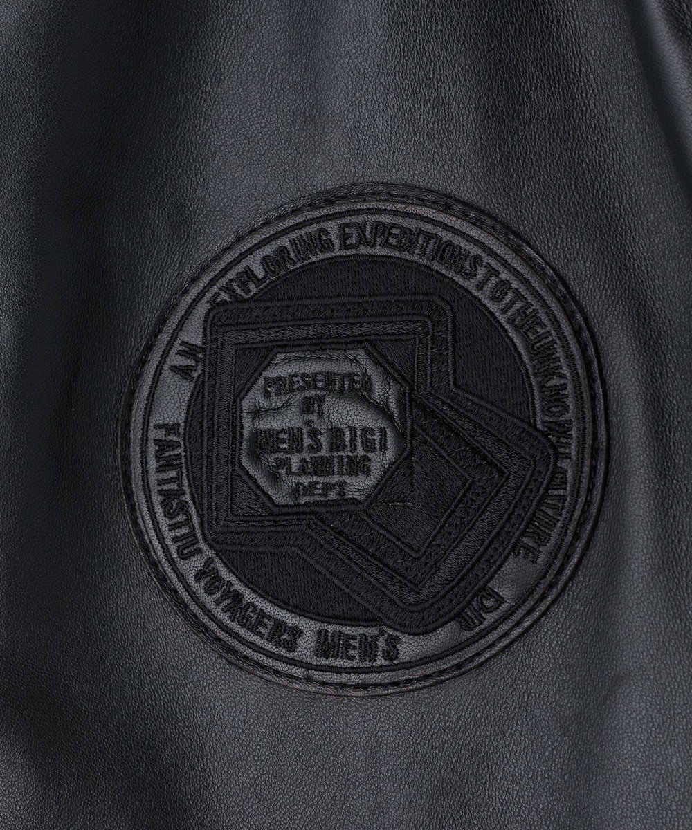 MEN'S BIGI 1983 MODEL STADIUM JUMPER ALL LEATHER VERSION ブラック
