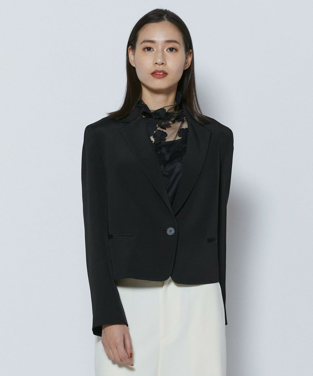 L'EQUIPE COUTURIER シルク二重織ジャケット ブラック